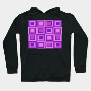 Groovy pink and purple shades, 1960s geometric pattern Hoodie